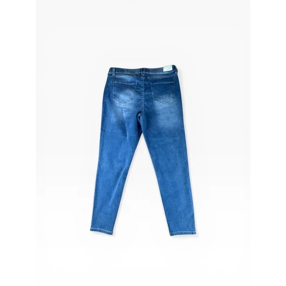 Curve Appeal Womens 18W High Rise Skinny Jeans Comfort Waist Blue Denim NEW - Picture 8 of 8
